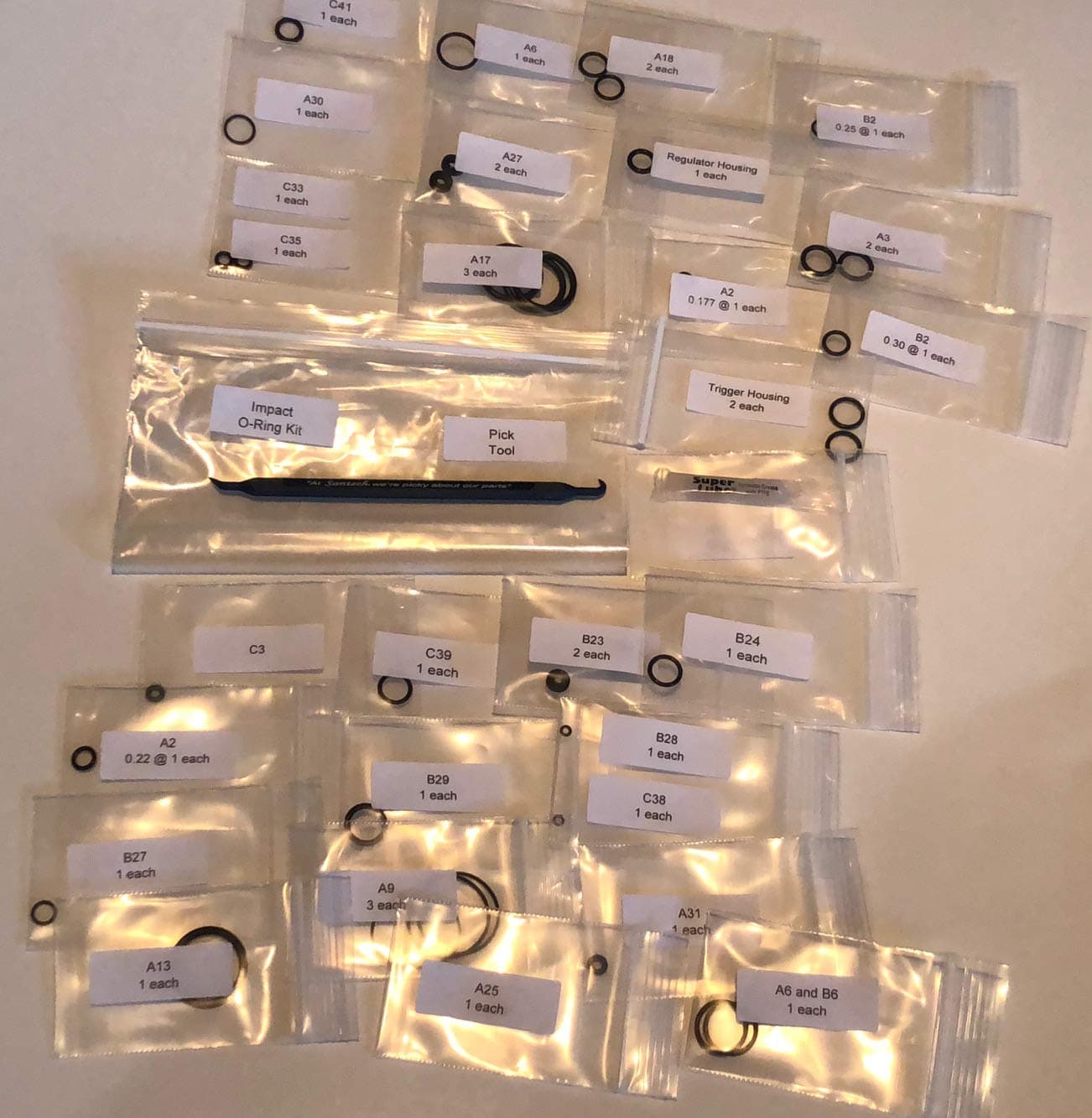 KSOUTDOORGEAR O-Ring Kit for FX Impact .30 Caliber - Complete Rebuild Kit 40 Pieces, Includes O-Ring Removal Tool, O-Ring Lube