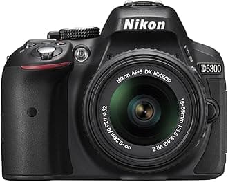 Nikon D5300 24.2 MP CMOS Digital SLR Camera with 18-55mm f/3.5-5.6G ED VR II AF-S DX NIKKOR Zoom Lens (Grey)