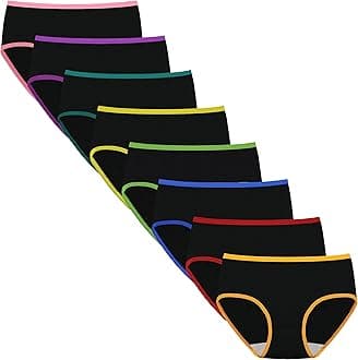 Nalwort Girls Panties Big Kids Cotton Underwear for Teens Briefs Pack of 8