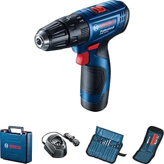 Bosch Professional Cordless Combi GSB 120-LI (1x2Ah Battery + 23pc Screwbit+Case) for screwdriving and drilling | Model: 06019G81L1 with 1 year warranty