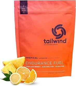 - Tailwind Nutrition Endurance Fuel, Carbohydrate & Electrolyte Sports Drink Mix Powder, Gluten-Free, Vegan, Tropical Buzz, 30 Servings (Caffeinated)