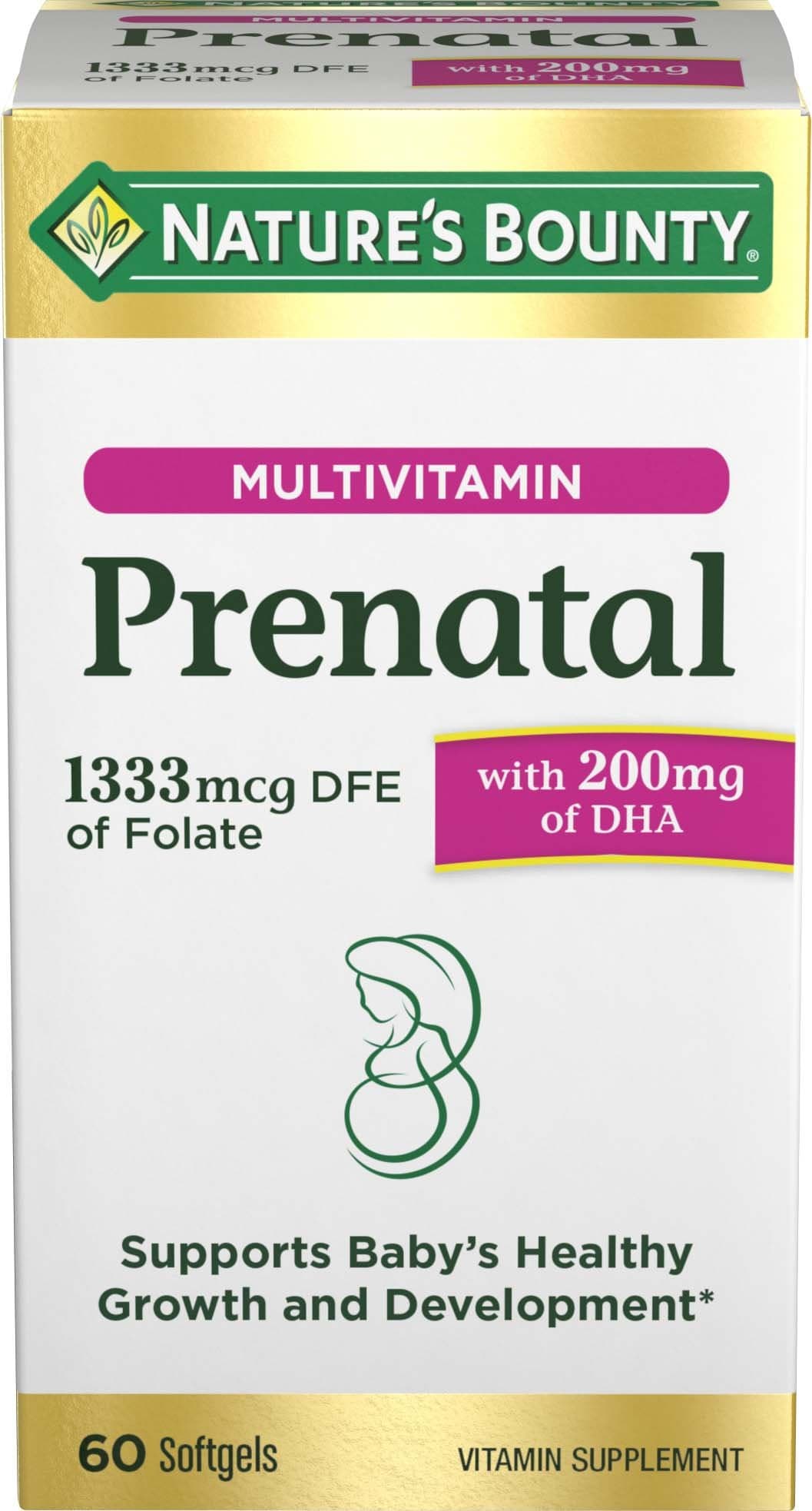 Nature's Bounty Prenatal Multivitamin, 60 Count