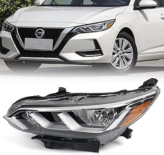 Huray Halogen Headlight Assembly Fit for Nissan Sentra S/SV 2020 2021 2022 LH Headlamp w/o LED OE Style Replacement for NI2502276 Left Driver Side