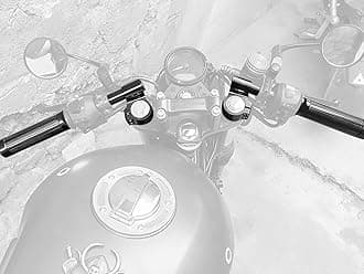 CNC Aluminum Φ 43mm clip on motorcycle Clip ons Handlebar replacement Fits 1996 Triumph Trident 900/CBR1000XX/GSF1200 bandit Universal cafe Racer Tilt Angle 8° 7/8" bars riser Clip-ons Assembly Black