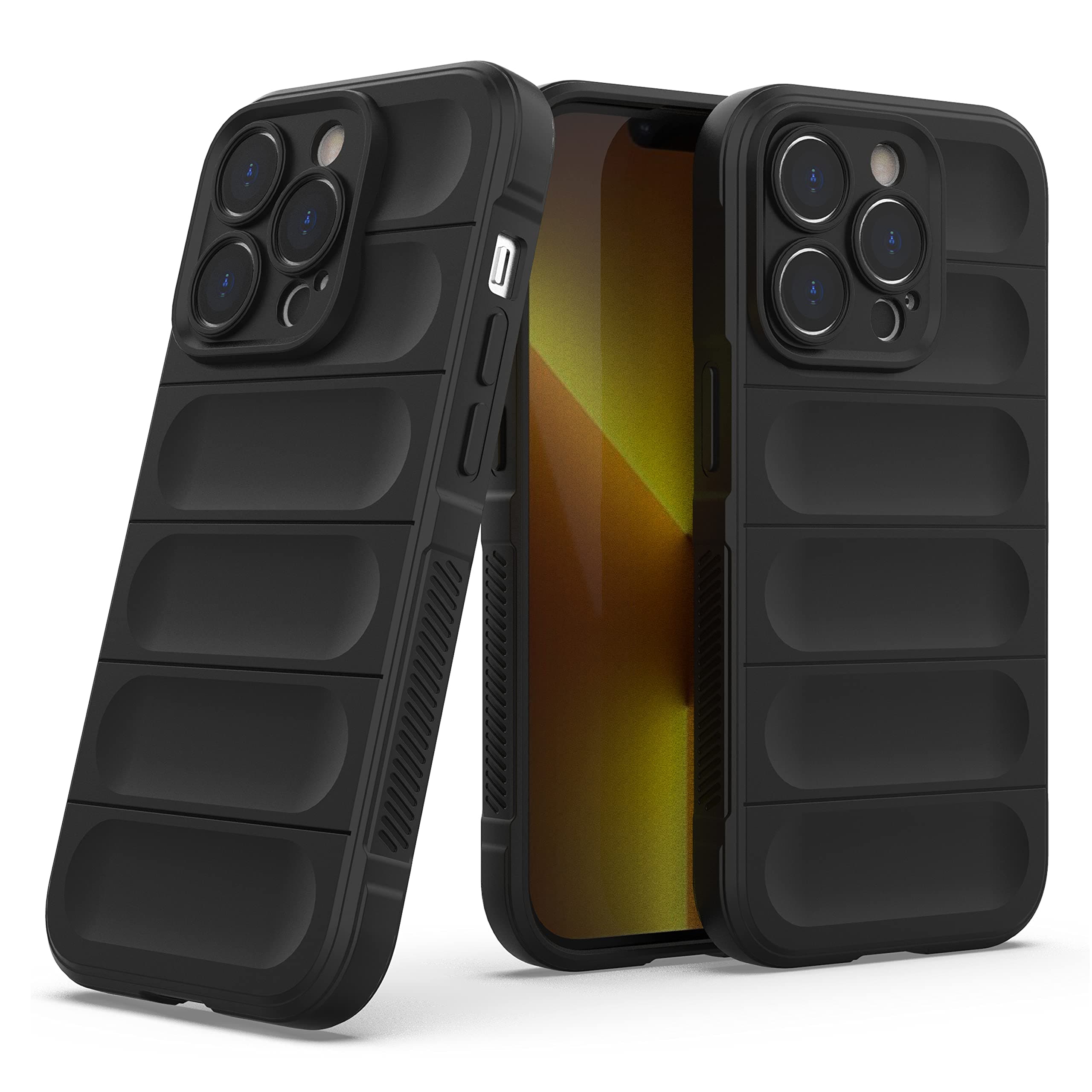 Zapcase Back Case Cover for iPhone 14 Pro | Compatible for iPhone 14 Pro Back Cover | Liquid Silicon Magic Case with Camera Protection | Black