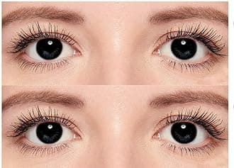 Korean Black Clor Contact Lens (2 pair Black, Free, 0, Diopters)