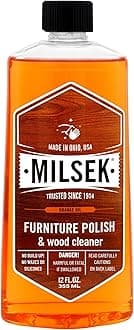 Milsek Furniture Polish and Wood Cleaner with Orange Oil - Multipurpose Cleaning Supplies for Home and Household from Hardwood Floors to Kitchen Cabinets- 12 Fl Oz (Pack of 1)