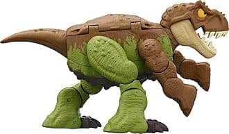 Jurassic World Fierce Changers 2-in-1 Dinosaur Action Figure, Double Danger Toy Transforms from Ankylosaurus to T Rex in 11 Steps
