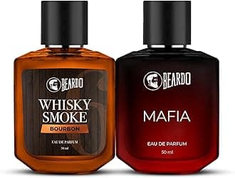Beardo Whisky Smoke Bourbon Perfume 50ml & Mafia Perfume 50ml Combo | Long Lasting Perfume For Men | Long Lasting Fragrance for Men | Gift Set for Men | Gift for husband | Gift for boyfriend