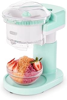 DASH DSIM100GBAQ02 Shaved Ice Maker + Slushie Machine with Stainless Steel Blades for Snow Cone, Margarita + Frozen Cocktails, Plastic, Aqua
