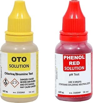 Swimming Pool Test Kit pH and Free Chlorine Water Quality Tester Refill Pack (30 ml)