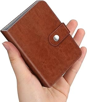 Mini Photos Album Book for 2x3 Inch Films - 52 Pockets Small Albums for Fujifilm Instax Mini Instant Camera/Polaroid Hi-Print Pictures, Kpop Photocard Holder Binder, Vintage Brown