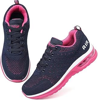 Running Shoes Womens Trainers Walking Shoes Air Cushion Athletic Sneakers Ladies Breathable Mesh Sport Shoes Lightweight Non Slip Tennis Shoes Workout Casual Gym Jogging Shoes