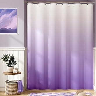 jinchan Ombre Lilac Purple Shower Curtain for Bathroom Waterproof Fabric Gradual Color Design Shower Curtain Set with 12 Hooks 70x72 Inches
