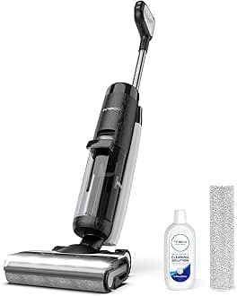 Floor ONE S7 PRO Smart Cordless Floor Cleaner, Wet Dry Vacuum Cleaner & Mop for Hard Floors, LCD Display, Long Run Time, Great for Sticky Messes and Pet Hair, Centrifugal Drying Process, Black