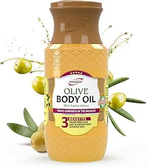 Nimson Olive Body Oil. For Deep Moisturization, Soothing Relief, With Italian Olives, Hydrating Formula, Dry Skin, Radiant Glow, Ethically Sourced - 200ml