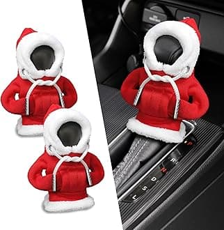 2PCS Hoodie Car Gear Shift Cover, Christmas Car Decor Gear Shift Knob Cover for Manual/Automatic Shift Knob, Car Interior Accessories Universal Fit Hoodie Gear Shift Cover
