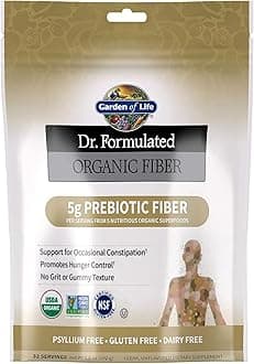 Garden of Life, Dr. Formulated, Organic Fiber, Clear, Unflavored Powder Supplement, 6.8 oz (192 g)