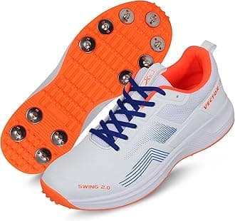 Vector X Swing 2.0 Cricket Shoes for Men & Boys Sports Shoes Lightweight Upper with TPU Fusing, EVA Midsole with Rubber Oustole Cricket Practice/Professional