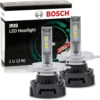 Bosch iRIS H4 LED Headlight Bulbs F002H52010FT9 for Passenger Cars, Set of 2 Plug & Play LED Lights with Long-lasting, Ultra-bright, White Light