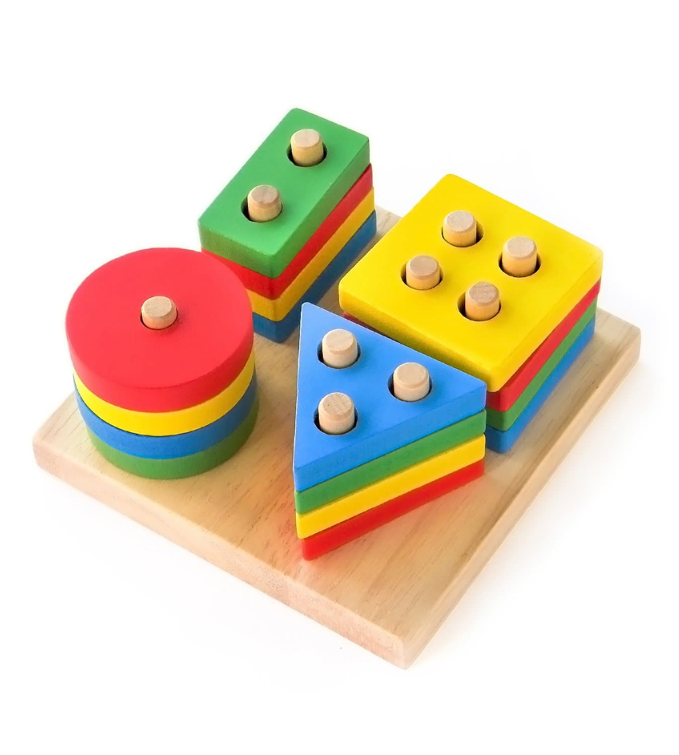 Wooden Stacking Toys & Shape Sorting Board