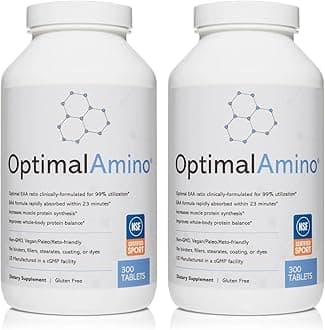 Tablets Fitness Bundle (600 Count) | 99% Utilized Essential Amino Acids (EAA) Supplement | Increase Muscle Recovery, BCAA Protein Pre/Post Workout, NSF Certified for Sport® Certified