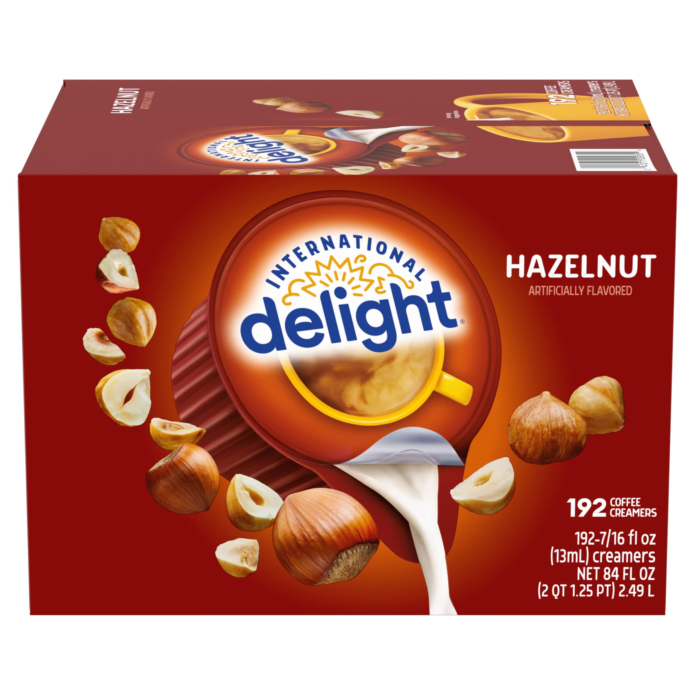International Delight Hazelnut Coffee Creamer Singles, 84 Fl Oz, 192 Count