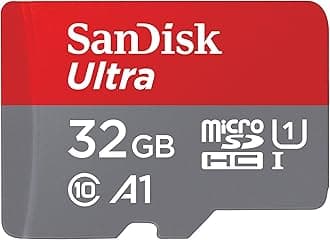 32GB Ultra microSDHC UHS-I Memory Card with Adapter - 120MB/s, C10, U1, Full HD, A1, Micro SD Card - SDSQUA4-032G-GN6MA