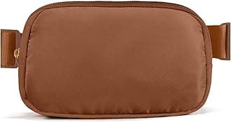 Belt Bag Zipper Fanny Pack Crossbody Bags for Women,Fashion Nylon Waist Packs, Water Repellent Two Way wear with Adjustable Strap Gifts for Teenage Girls Women Men(Brown)