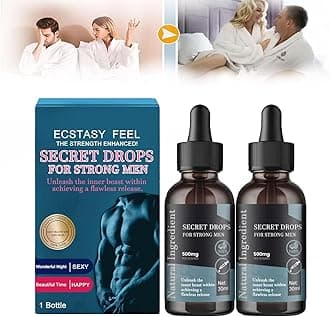 Secret Drops for Strong Men, PleasurePeak Oral Drops, Hormones Drops, Enhancing Sensitivity and Pleasur Boost Energy Levels, Secret Happy Drops for Men (2Pcs)