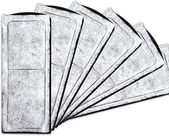 Crrynuo 6 Pcs Fish Tank Filter Cartridges, Aquarium Filter Cartridge Replacement, WallMounted Filter Accessory for Fish Tanks, Activated Carbon Materials, Water Cleaning Supplies