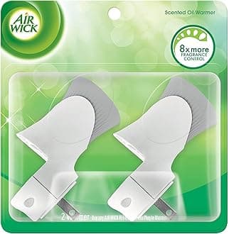 Air Wick plug in Scented Oil Warmer, White, Essential Oils, Air Freshener, 2 Count