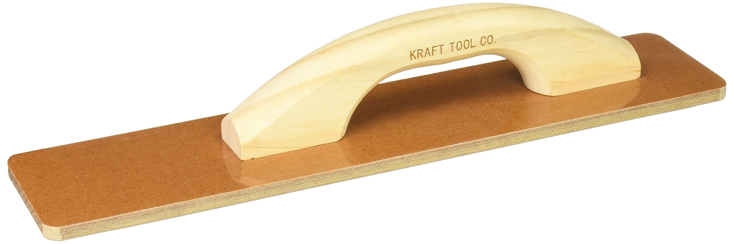 Kraft Tools CF505 16"x3-1/2" Square End Laminated Canvas Resin Hand Float w/Wood Handle
