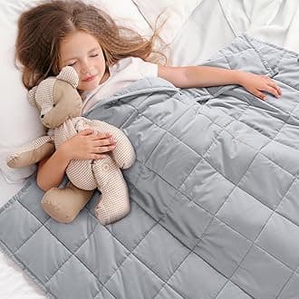 Kivik Weighted Blanket 5 lbs, Small Weighted Blanket 5 Pounds, Mini Heavy Blanket Throw, Breathable Cooling & Warm Blankets, Machine Washable, 36x48 Inches Grey