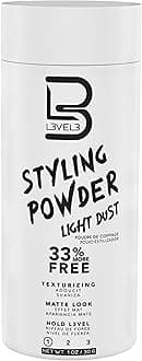 L3 Level 3 Light Hold Styling Powder - Natural Matte Hairstyle - Texturizing and Volumizing (30 Grams)