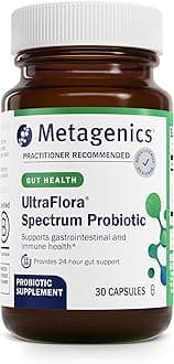 Metagenics UltraFlora Spectrum - Shelf-Stable Probiotic for Gut & Digestive Wellness, Healthy Microbiome & Flora Support* - Non-GMO & Gluten-Free - 1-Month Supply - 30 Capsules