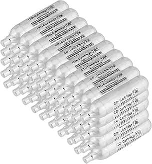 50 Pack (50 Counts) High Grade 12 Gram Co2 Airsoft Cylinder 12G Cartridge Tank For Pellet Guns, Bb Guns And