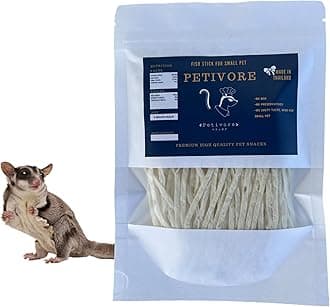Premium Fish Stick for Sugar Glider and Small Exotic Pet - Made from Real Fish - Hamster, Squirrel, Chinchillas, Marmoset - Favorite Treats, Snacks and Food (35g)