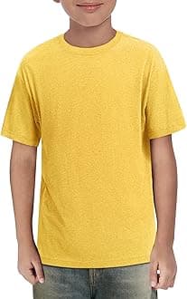 Boys Short Sleeve Shirts Kids Summer Crewneck T-Shirts Casual Tops Tees 5-14 Years