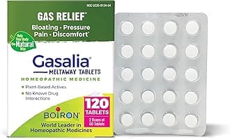 Gasalia Tablets for Relief from Gas Pressure, Abdominal Pain, Bloating, and Discomfort - 120 Count (2 Pack 60)