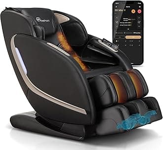 EASPEARL 2026 Massage Chair Full Body,SL-Track,165°Zero Gravity Massage with Full Body Heat,APP Control,Airbags,Bluetooth Speaker,12 Auto Modes,3-Row Foot Rollers,Body Scan(Black)