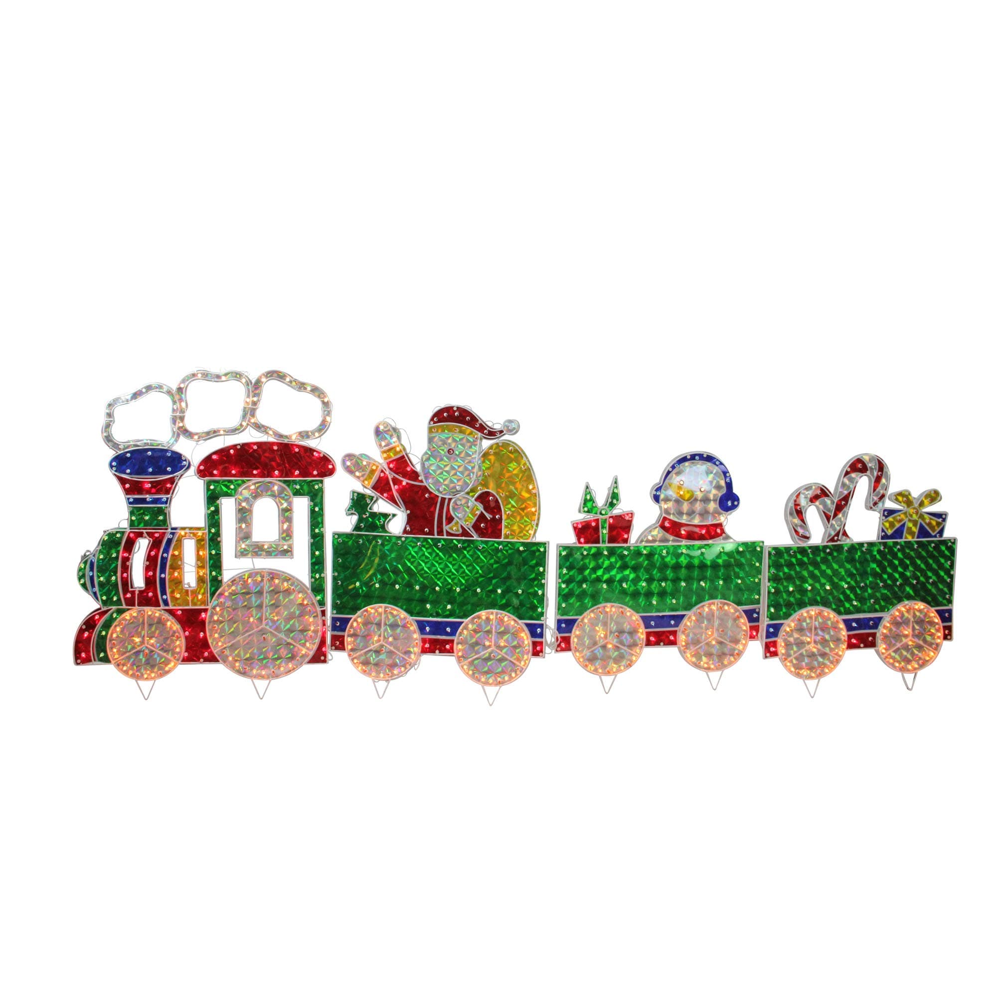 Lighted 4pc Holographic Motion Train 600 Lights