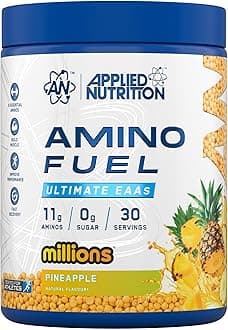 Amino Fuel - Amino Acids Supplement, EAA Essential Amino Acids Powder, Muscle Fuel & Recovery (390g - 30 Servings) (Pineapple)