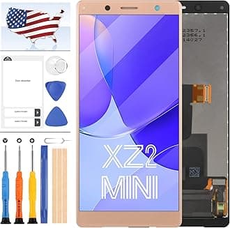 for Sony Xperia XZ2 Compact Screen Replacement 5.0" for Sony XZ2 Mini H8324 H8314 LCD Display Touch Screen Digitizer Assembly Matrix Sensor Glass Lens Kits with Free Tools (Pink no Frame)