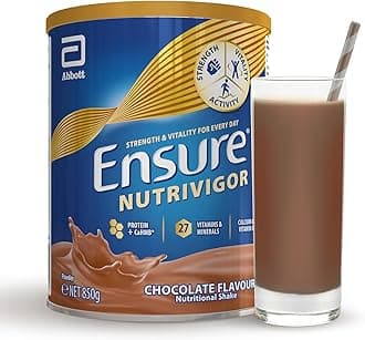 Ensure NutriVigor Nutritional Shake – Chocolate Flavour – 850g – Food Supplement with Protein, HMB & 27 Vitamins & Minerals – Supports Strength, Energy & Immunity – With Vitamin D, C & B
