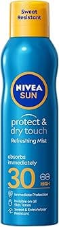 NIVEA SUN Protect & Dry Touch Refreshing Sun Mist Spray SPF30 (200 ml), Water-Resistant Sun Spray, Immediate Protection Against UVA/UVB Rays, Sunburns, Premature Ageing