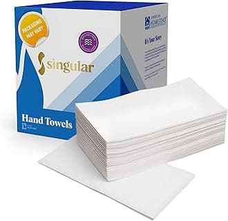 American Homestead Linen Feel Guest Towels Disposable Cloth Like Paper Hand Napkins Soft, Absorbent, Paper Hand Towels for Kitchen, Bathroom, Parties, Weddings, Dinners or Events (White,100-Basic)