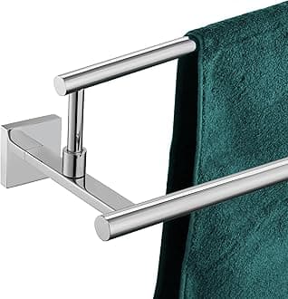KOKOSIRI Towel Holder Polished Chrome 32-Inch Bathroom Double Bath Towel Bars Kitchen Rack Wall Mounted Stainless Steel B5009CH-L32