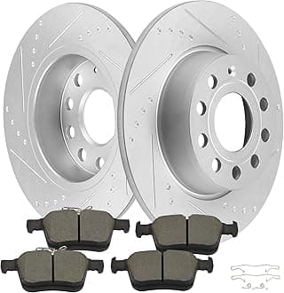 SCITOO Rear 10.71" Brake Pads and Rotors Kits Replacement For Audi For A3 2015 2016 2017,For Audi For A3 Quattro 2015 2016 2017
