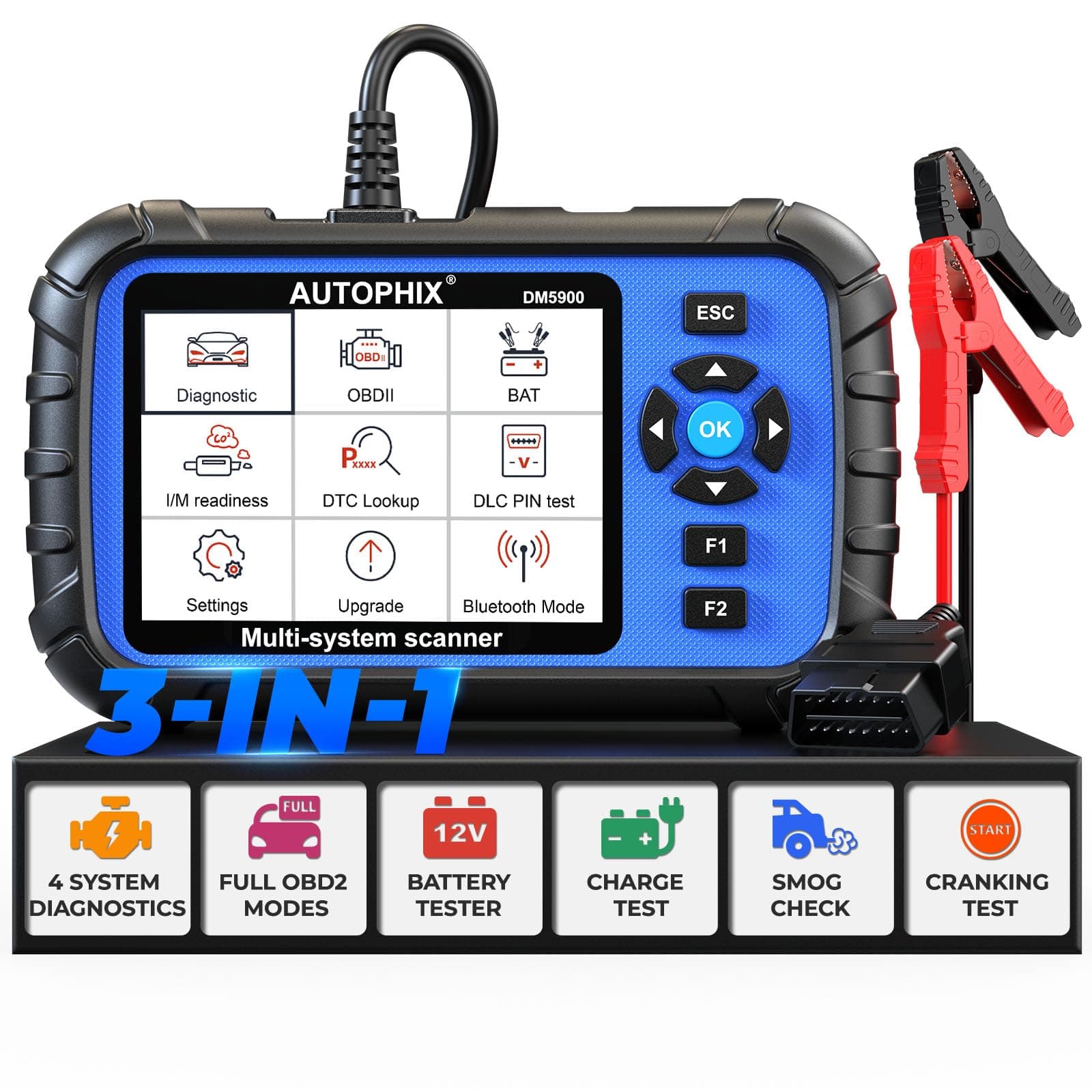 AUTOPHIX BMW Diagnostic Scanner Tool ,Enhanced BMW 7910 Multi-System OBD2 Scanner Auto Fault Code Reader with Battery Registration for All BMW After 1996